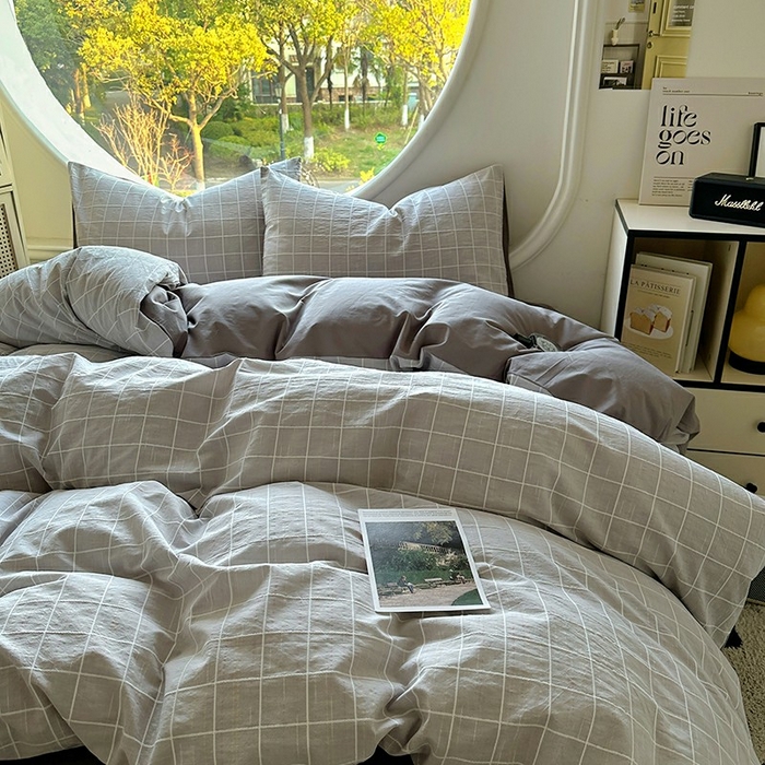 91家纺网 家纺一手货源 找家纺 （总）田野 2025新款全棉水洗棉提花锦绣系列四件套