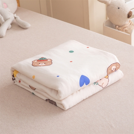 91家纺网 家纺一手货源 找家纺 （总）艾佳宝贝 2025新款A类豆豆针织儿童多功能盖毯安抚夏被-实拍