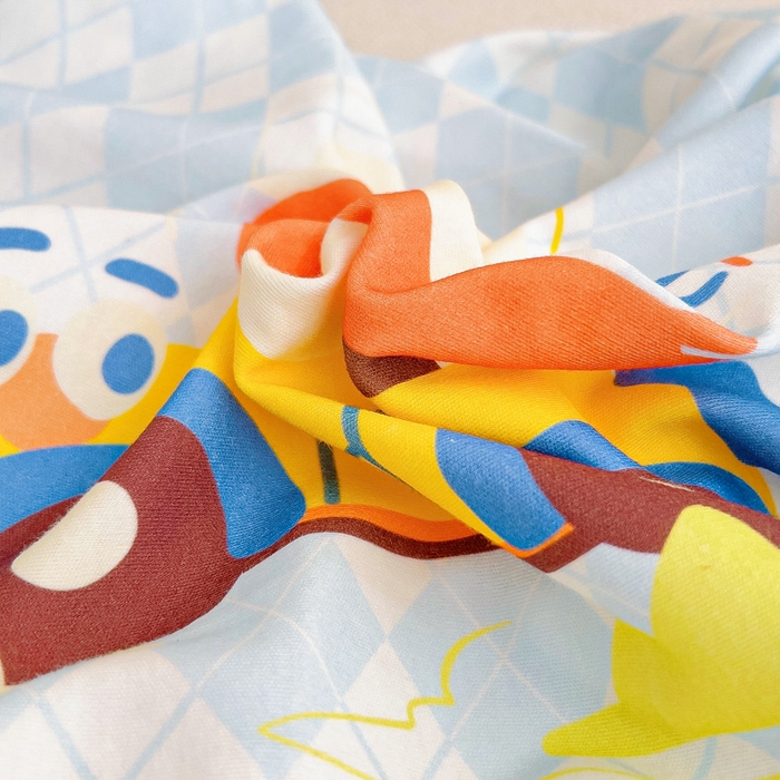 91家纺网 家纺一手货源 找家纺 梵赫 2025新款全棉A类儿童针织棉记忆枕（可拆卸） 滴滴熊 30*50  含芯