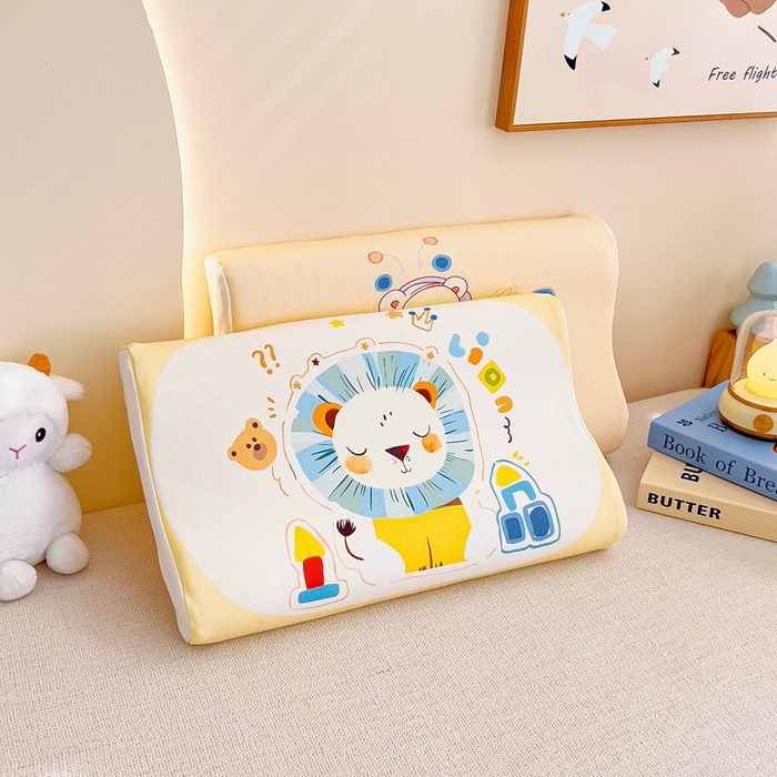 91家纺网 家纺一手货源 找家纺 梵赫 2025新款全棉A类儿童针织棉记忆枕（可拆卸） 狮子王 单枕套