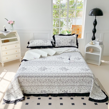 91家纺网 家纺一手货源 找家纺 佳品居 2025新款赫本风床盖四件套 赫本风-繁花