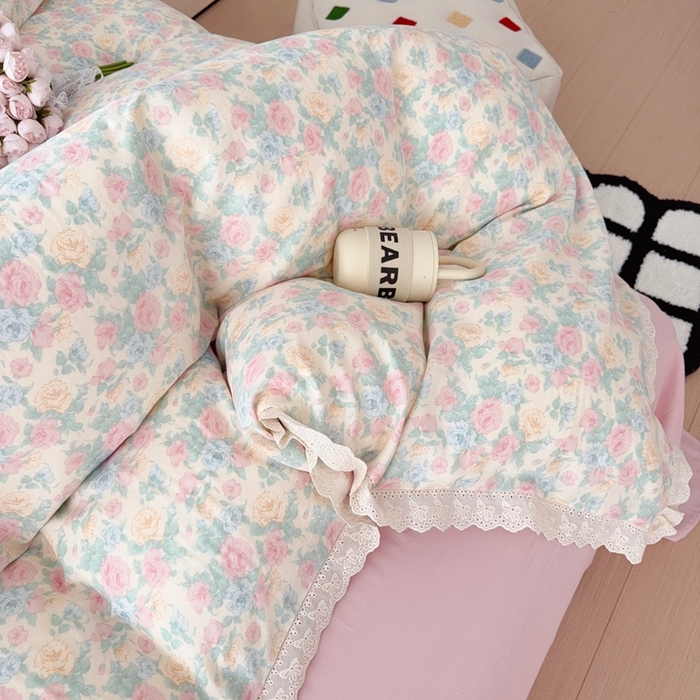 91家纺网 家纺一手货源 找家纺 于果 2025新款全棉双层纱花边款 佩洛斯