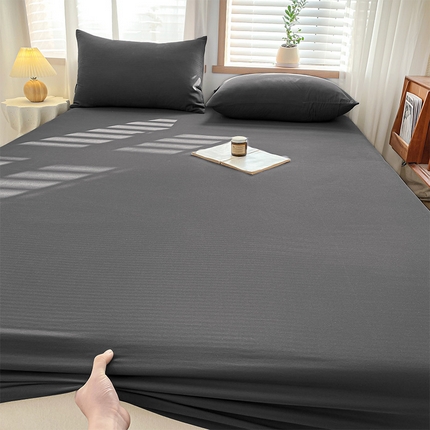 91家纺网 家纺一手货源 找家纺 （总）耀悦家纺 2025新款A类人字纹提花水洗棉单品系列-单床笠