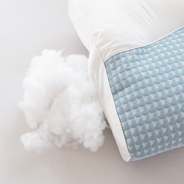 91家纺网 家纺一手货源 找家纺 大熊枕芯 2025新款安颈1号冰豆豆枕芯 安颈1号-蓝