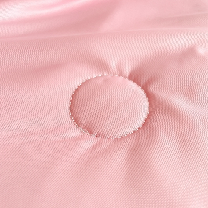 91家纺网 家纺一手货源 找家纺 2025新款加厚乳胶床笠款经典纯色夏被套件 方格-豆粉