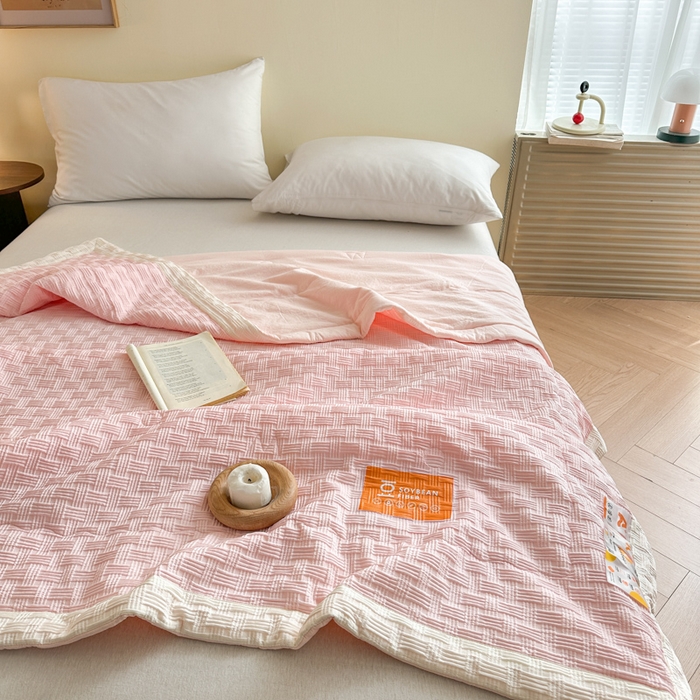 91家纺网 家纺一手货源 找家纺 （总）雨洋家纺 2025新款亲肤华夫格大豆夏被