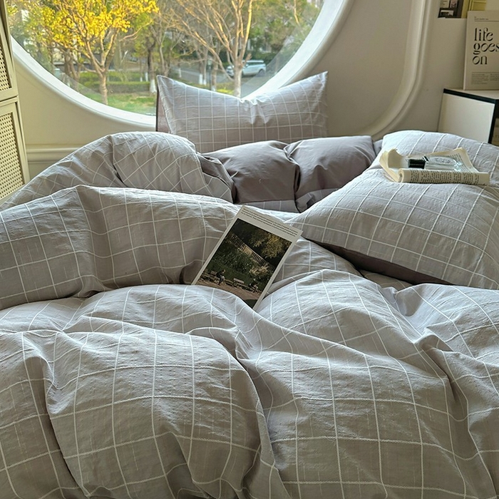 91家纺网 家纺一手货源 找家纺 （总）田野 2025新款全棉水洗棉提花锦绣系列四件套