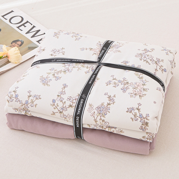 91家纺网 家纺一手货源 找家纺 蕾诺家纺 2025新款直播新款A类有氧提花云纱棉圆角吊边工艺四件套学生三件套 莱茵