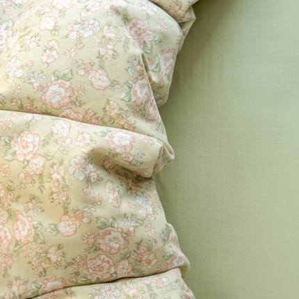 塔塔家居  2025新款全棉纯棉双层纱被套单品单被套被套单件 茉香