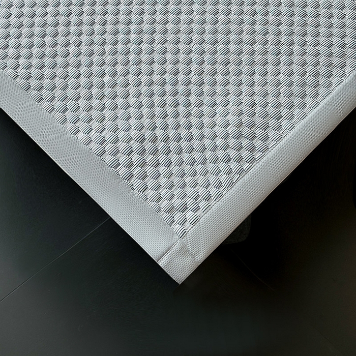 91家纺网 家纺一手货源 找家纺 澳梵家居 2025新款PE中分子A类凉感豆豆刺绣软凉席 冰川-深灰