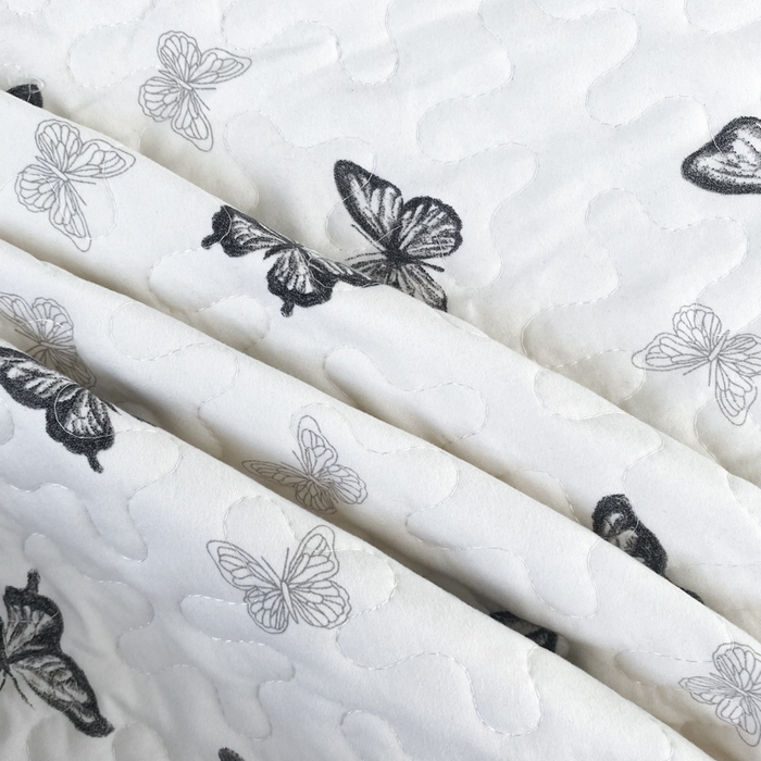 91家纺网 家纺一手货源 找家纺 佳品居 2025新款赫本风床盖四件套 赫本-蝴蝶印记