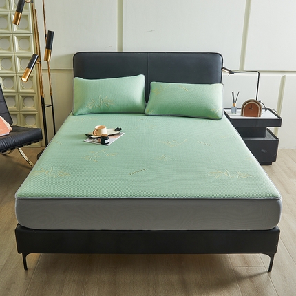 91家纺网 家纺一手货源 找家纺 （总）乐家欣 2025新款A类提花色织冰豆豆凉席-竹韵系列