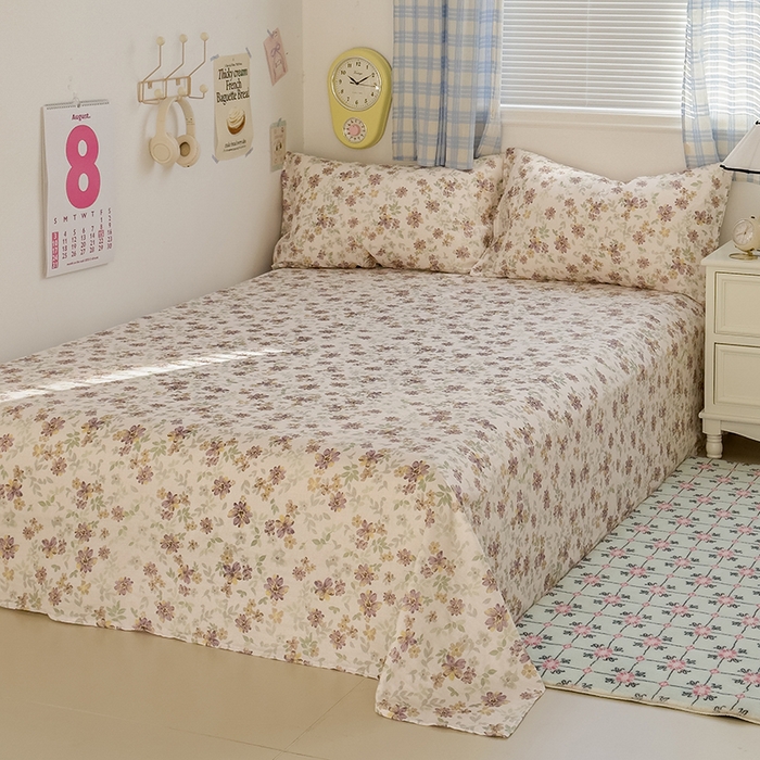 91家纺网 家纺一手货源 找家纺 （总）塔塔家居  2025新款全棉纯棉双层纱床单床笠单品