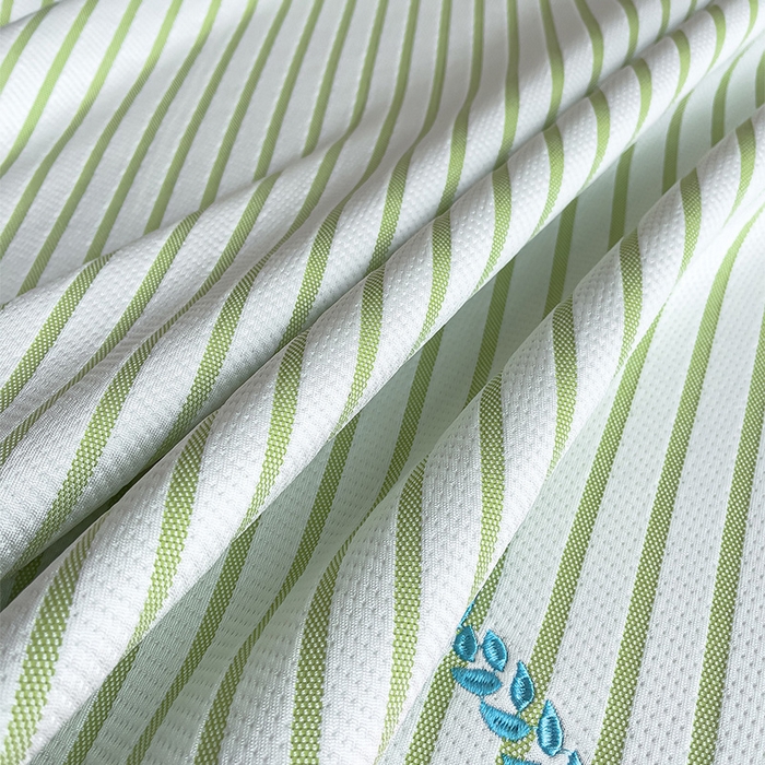 91家纺网 家纺一手货源 找家纺 炫拼  2025新款A类凉豆豆提花条纹卡通刺绣床笠席三件套 气泡女孩