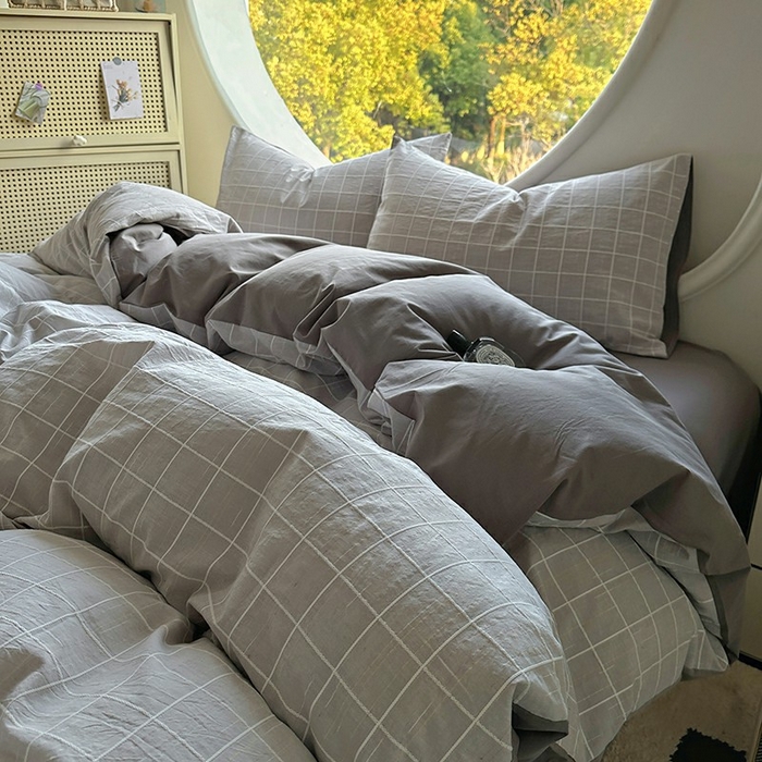 91家纺网 家纺一手货源 找家纺 （总）田野 2025新款全棉水洗棉提花锦绣系列四件套