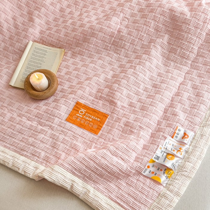 91家纺网 家纺一手货源 找家纺 （总）雨洋家纺 2025新款亲肤华夫格大豆夏被