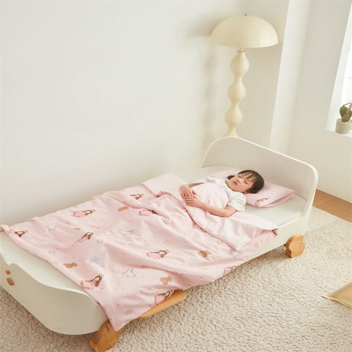 91家纺网 家纺一手货源 找家纺 艾佳宝贝 2025A类儿童全棉多功能单被套可拆式夏被四季被子 甜甜小公主