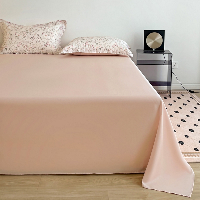 91家纺网 家纺一手货源 找家纺 棉生活家纺 2025新款天丝莱赛尔印花四件套 吟禾暮