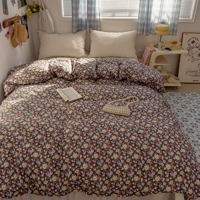 91家纺网 家纺一手货源 找家纺 塔塔家居  2025新款全棉纯棉双层纱被套单品单被套被套单件 如愿芳华