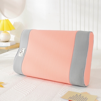 91家纺网 家纺一手货源 找家纺 2025新款TW韩式拼接高低枕 豆沙