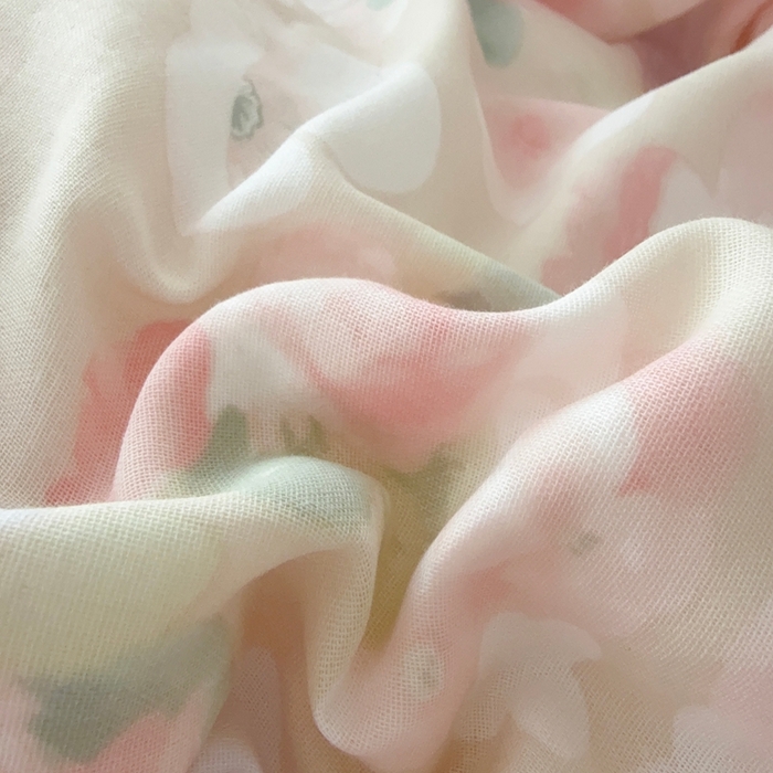 91家纺网 家纺一手货源 找家纺 于果 2025新款全棉双层纱花边款 潮汐月影