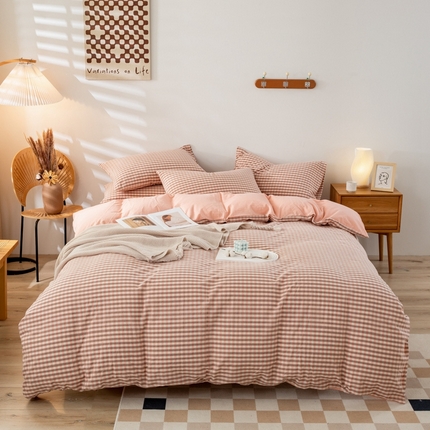 91家纺网 家纺一手货源 找家纺 （总）九沐良品  2025新款A类色织水洗棉单被套