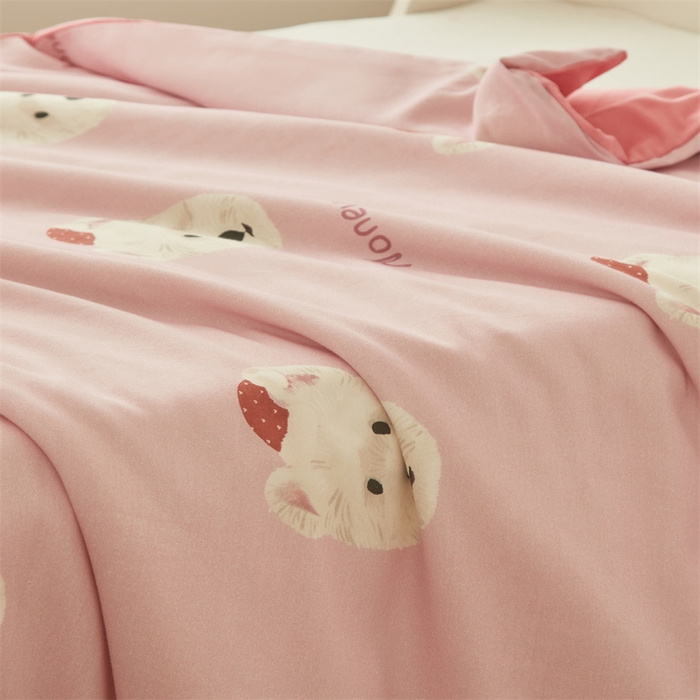91家纺网 家纺一手货源 找家纺 艾佳宝贝 2025A类儿童全棉多功能单被套可拆式夏被四季被子 乖萌小狗
