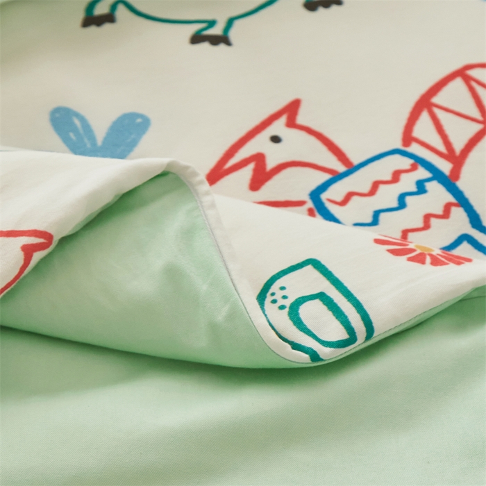91家纺网 家纺一手货源 找家纺 艾佳宝贝 2025A类儿童全棉多功能单被套可拆式夏被四季被子 好多恐龙