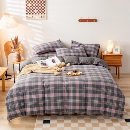 91家纺网 家纺一手货源 找家纺 （总）九沐良品  2025新款A类色织水洗棉单被套