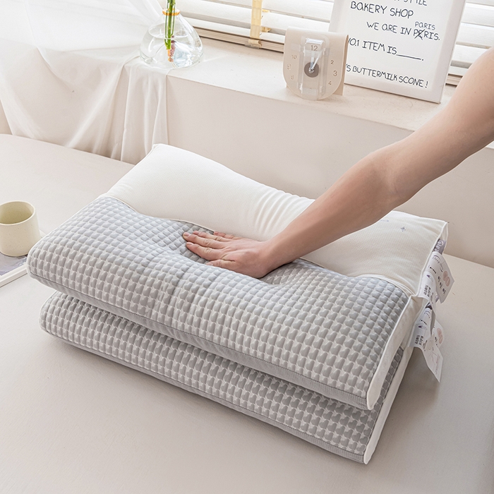 91家纺网 家纺一手货源 找家纺 大熊枕芯 2025新款安颈1号冰豆豆枕芯 安颈1号-灰