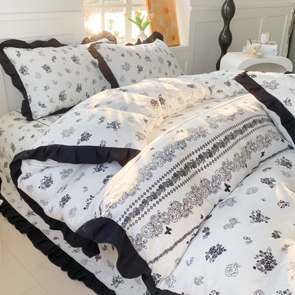 佳品居 2025新款赫本风床盖四件套 赫本风-花馨