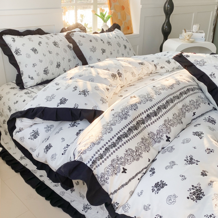 91家纺网 家纺一手货源 找家纺 佳品居 2025新款赫本风床盖四件套 赫本风-花馨