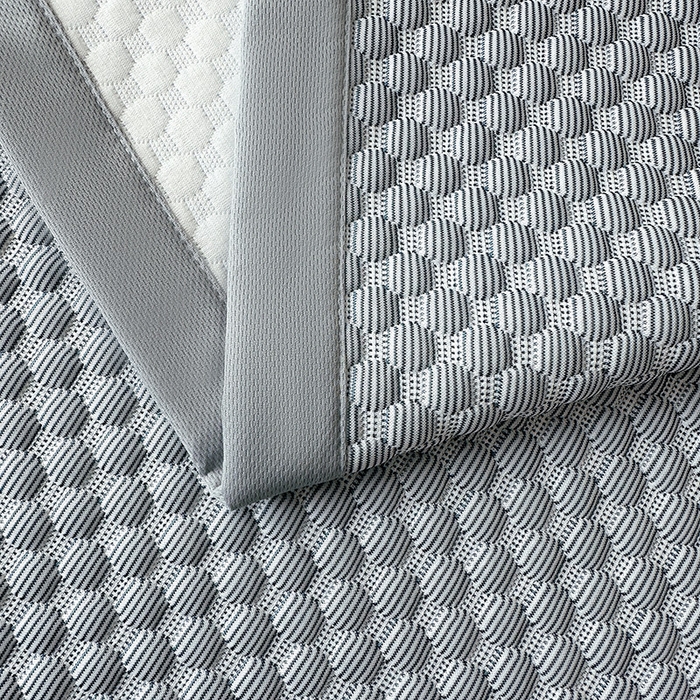 91家纺网 家纺一手货源 找家纺 澳梵家居 2025新款PE中分子A类凉感豆豆刺绣软凉席 冰川-深灰