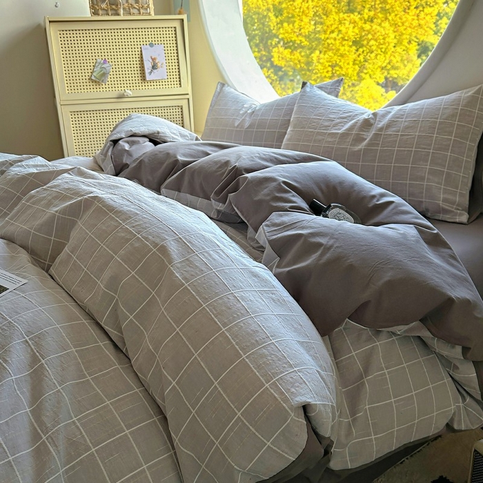 91家纺网 家纺一手货源 找家纺 （总）田野 2025新款全棉水洗棉提花锦绣系列四件套