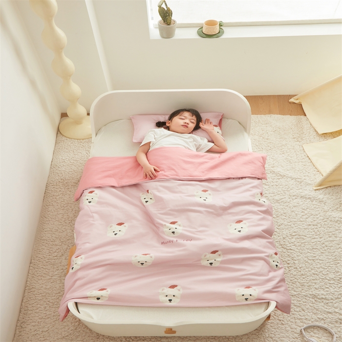 91家纺网 家纺一手货源 找家纺 艾佳宝贝 2025A类儿童全棉多功能单被套可拆式夏被四季被子 乖萌小狗