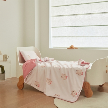 艾佳宝贝 2025A类儿童全棉多功能单被套可拆式夏被四季被子 乖萌甜兔