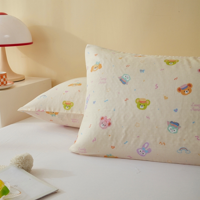 91家纺网 家纺一手货源 找家纺 2025款A类母婴级全棉双层纱枕套_4032 玛卡世界