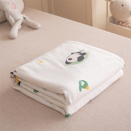 91家纺网 家纺一手货源 找家纺 （总）艾佳宝贝 2025新款A类豆豆针织儿童多功能盖毯安抚夏被-实拍