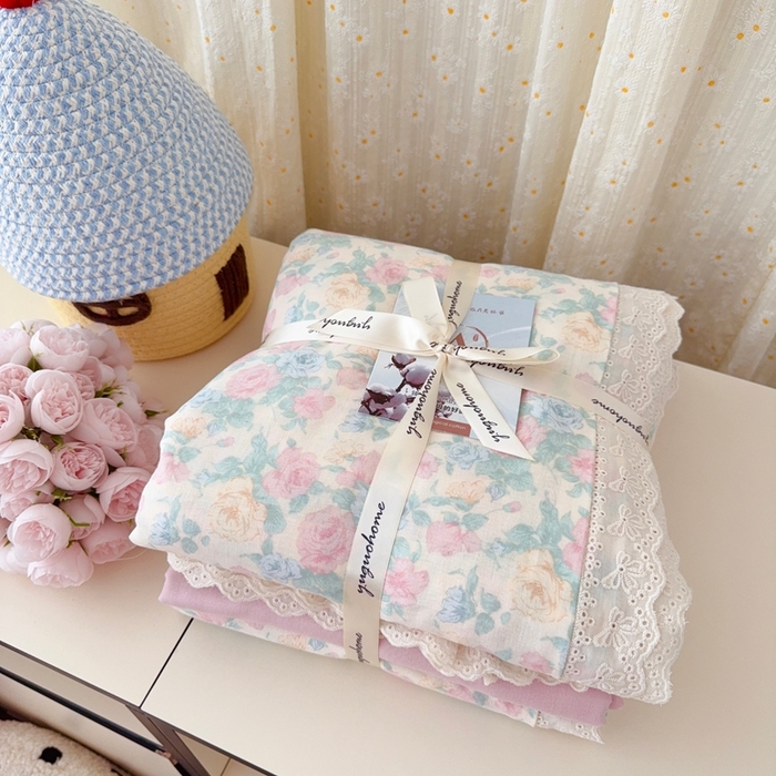 91家纺网 家纺一手货源 找家纺 于果 2025新款全棉双层纱花边款 佩洛斯