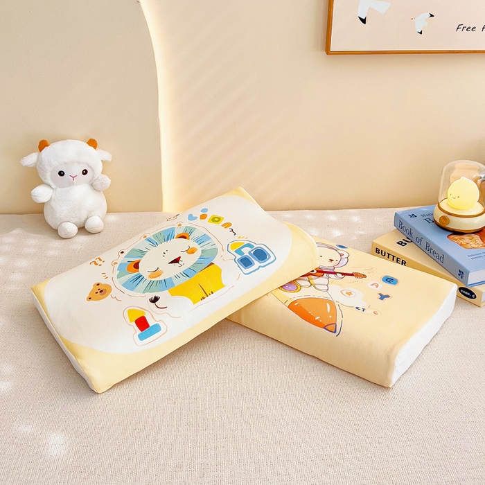 91家纺网 家纺一手货源 找家纺 梵赫 2025新款全棉A类儿童针织棉记忆枕（可拆卸） 狮子王 30*50  含芯