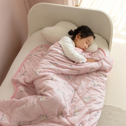 艾佳宝贝 2025春夏新款A类凉感丝儿童糖果抗菌夏被 彩虹天使马