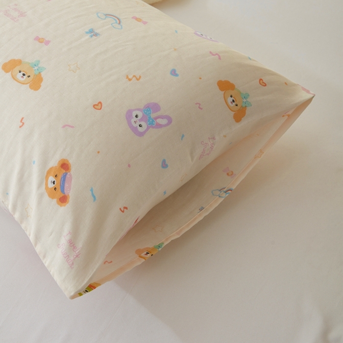 91家纺网 家纺一手货源 找家纺 2025款A类母婴级全棉双层纱枕套_4032 玛卡世界