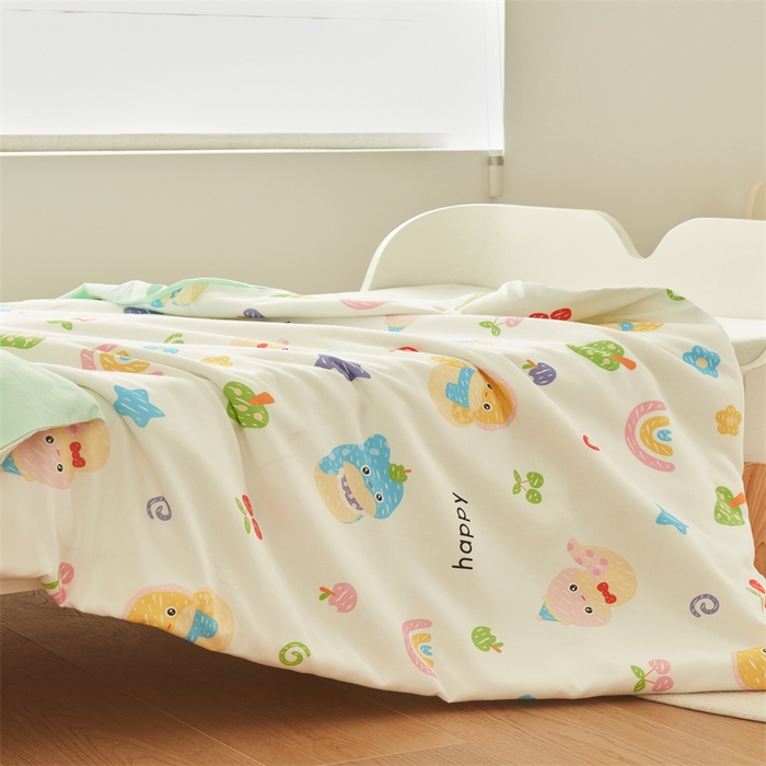 91家纺网 家纺一手货源 找家纺 艾佳宝贝 2025A类儿童全棉多功能单被套可拆式夏被四季被子 贪吃蛇