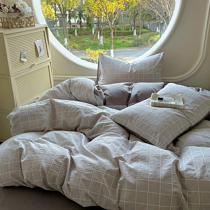 91家纺网 家纺一手货源 找家纺 （总）田野 2025新款全棉水洗棉提花锦绣系列四件套