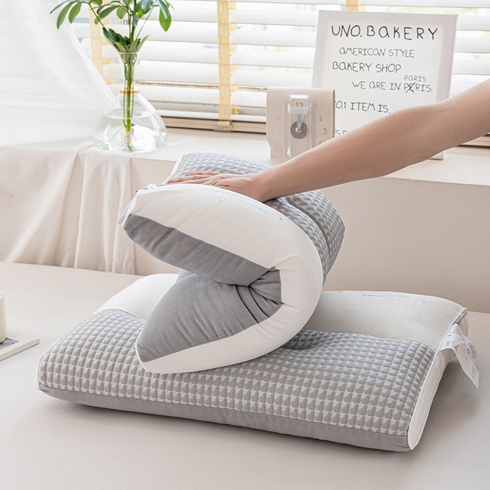 91家纺网 家纺一手货源 找家纺 大熊枕芯 2025新款安颈1号冰豆豆枕芯 安颈1号-灰