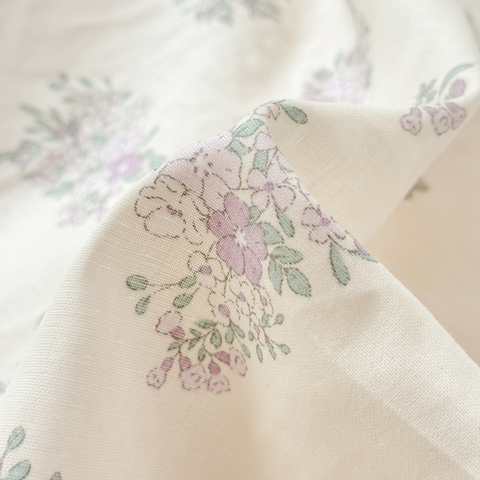 91家纺网 家纺一手货源 找家纺 晨晨家纺2025新款全棉双层花边双层纱四件套 紫香甜语