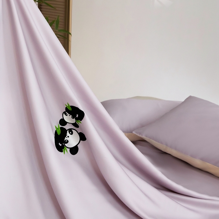 91家纺网 家纺一手货源 找家纺 金奇达家纺 2025新款竹玉清丝四件套-墨隐竹笙【标准号全网控价（折后券后）不低于228元】 墨隐竹笙-紫