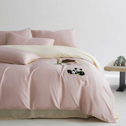 91家纺网 家纺一手货源 找家纺 （总）金奇达家纺 2025新款竹玉清丝四件套-墨隐竹笙【标准号全网控价（折后券后）不低于228元】