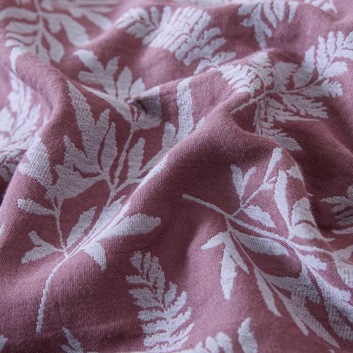 91家纺网 家纺一手货源 找家纺 2025新款全棉色织双层纱纽扣款四件套 扶苏-豆沙