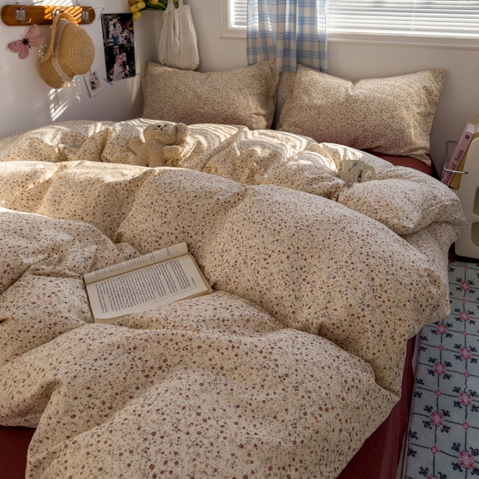 91家纺网 家纺一手货源 找家纺 塔塔家居  2025新款全棉纯棉双层纱被套单品单被套被套单件 满天星